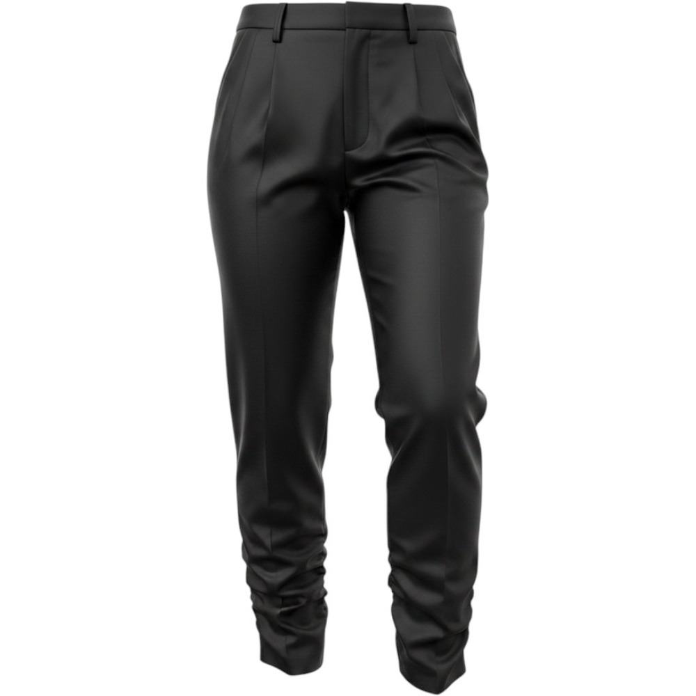 NWT Alice + Olivia Black Wool Ruched Tapered Trousers Size 6 MSRP $330